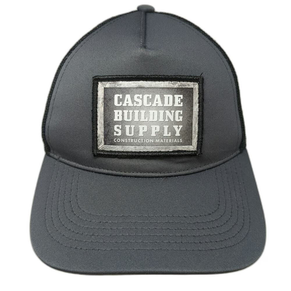 Sport-Tek Trucker Hat Gray OSFM Cascade Building Supply Construction Snapback